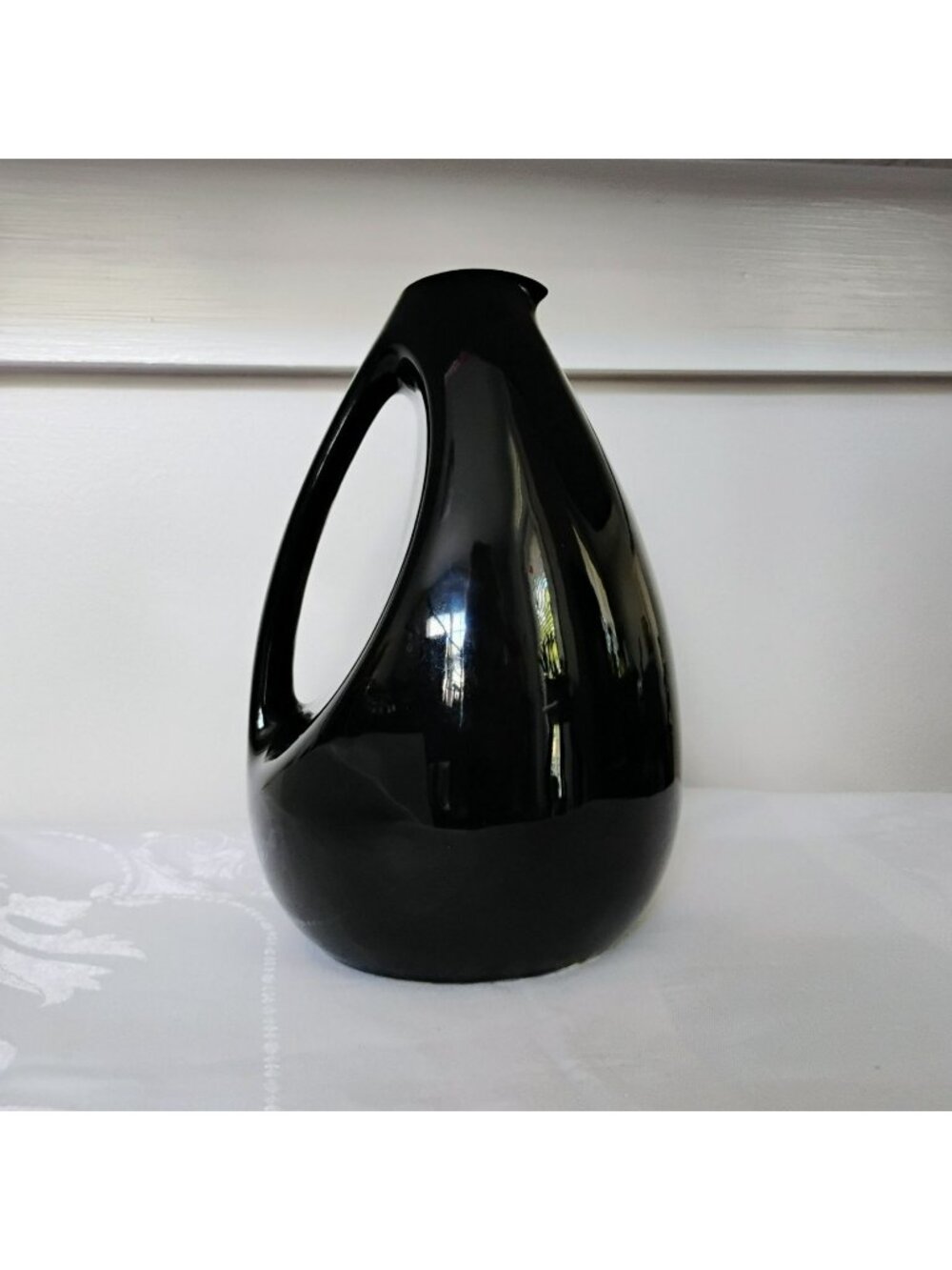 Vintage Shawnee Kenwood MCM Pitcher Black Bird Mid-Century Modern Ceramic Vase